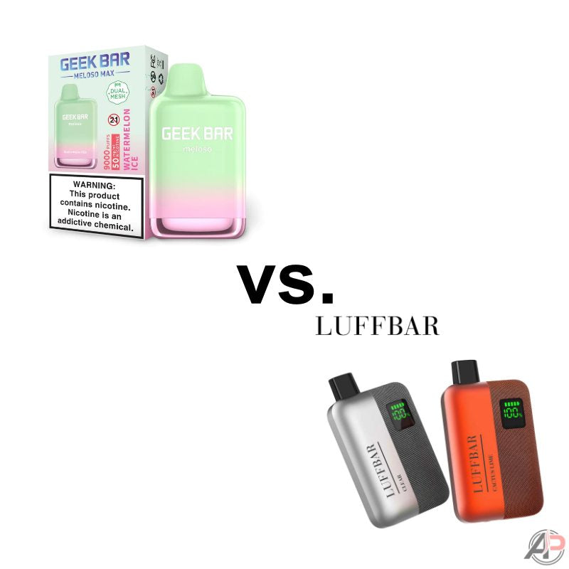 Geek Bar Meloso Max 9000 Puff Disposable Vape vs. LuffBar TT9000 Dispo Apvs Geek Bar Meloso Max 9000 Puff Disposable Vape vs. LuffBar TT9000 Dispo Apvs