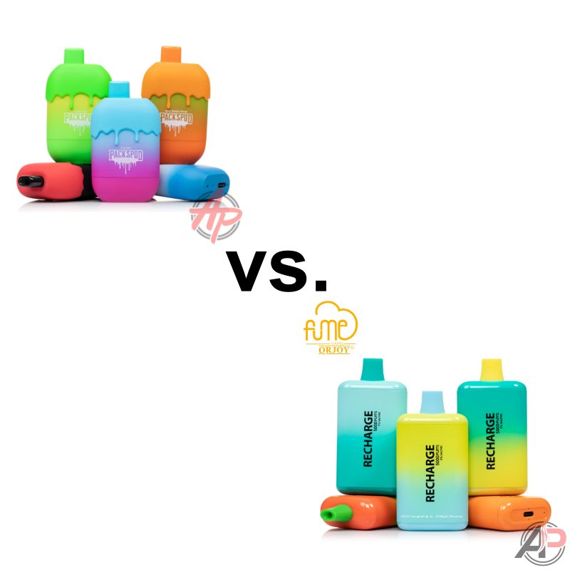 Packwoods Packspod 5000 Puff Disposable Vape vs. Fume Recharge 5000 Pu Apvs Packwoods Packspod 5000 Puff Disposable Vape vs. Fume Recharge 5000 Pu Apvs