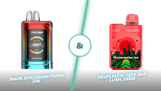 Vape Elite Showdown: Smok Spaceman Prism 20K and DigiFlavor Geek Bar Lush 20000