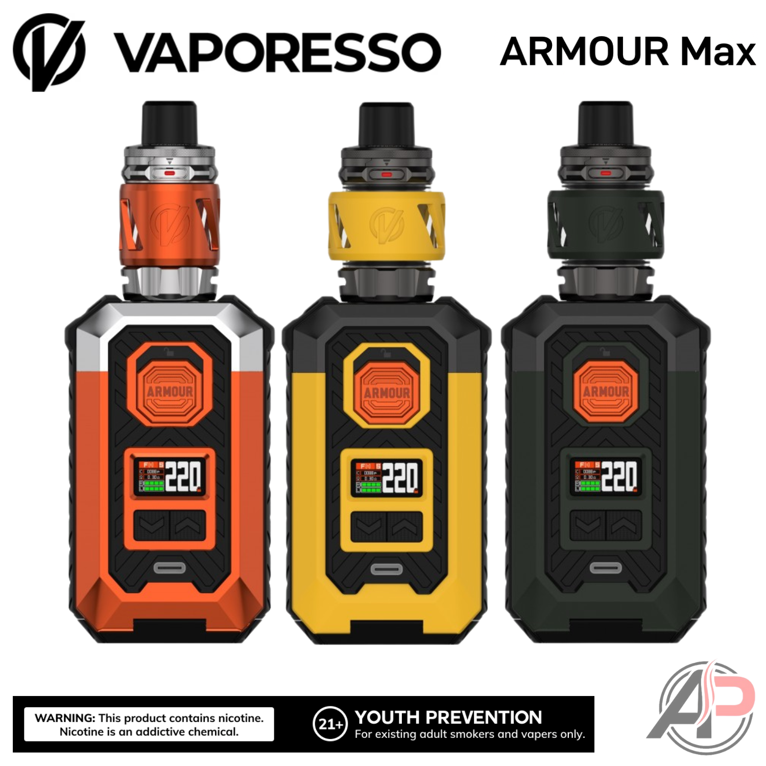 Vaporesso Armour Max 220w Mod Starter Kit Apvs Vaporesso Armour Max 220w Mod Starter Kit Apvs