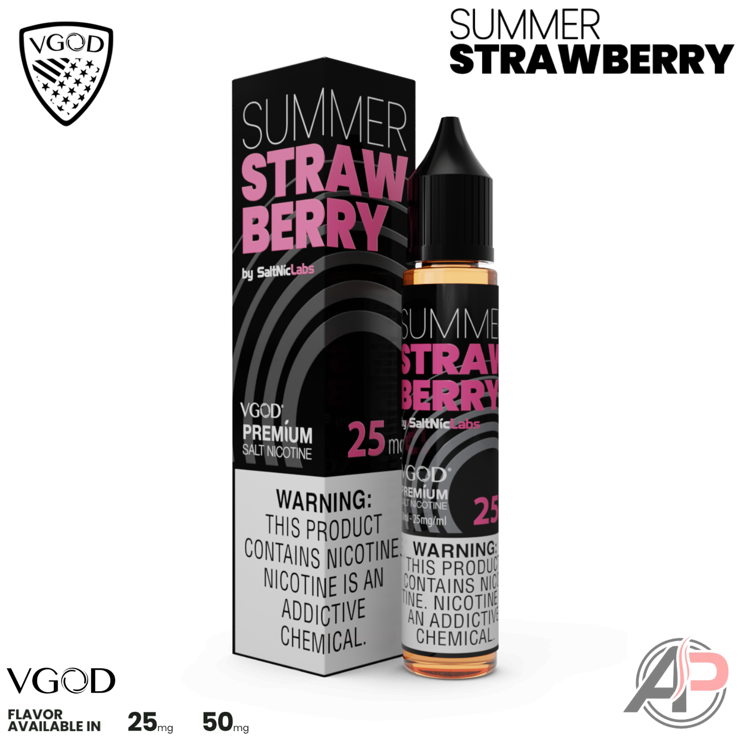VGOD Summer Strawberry 30ml Salt Nic Vape Juice | E-Liquid Apvs VGOD Summer Strawberry 30ml Salt Nic Vape Juice | E-Liquid Apvs