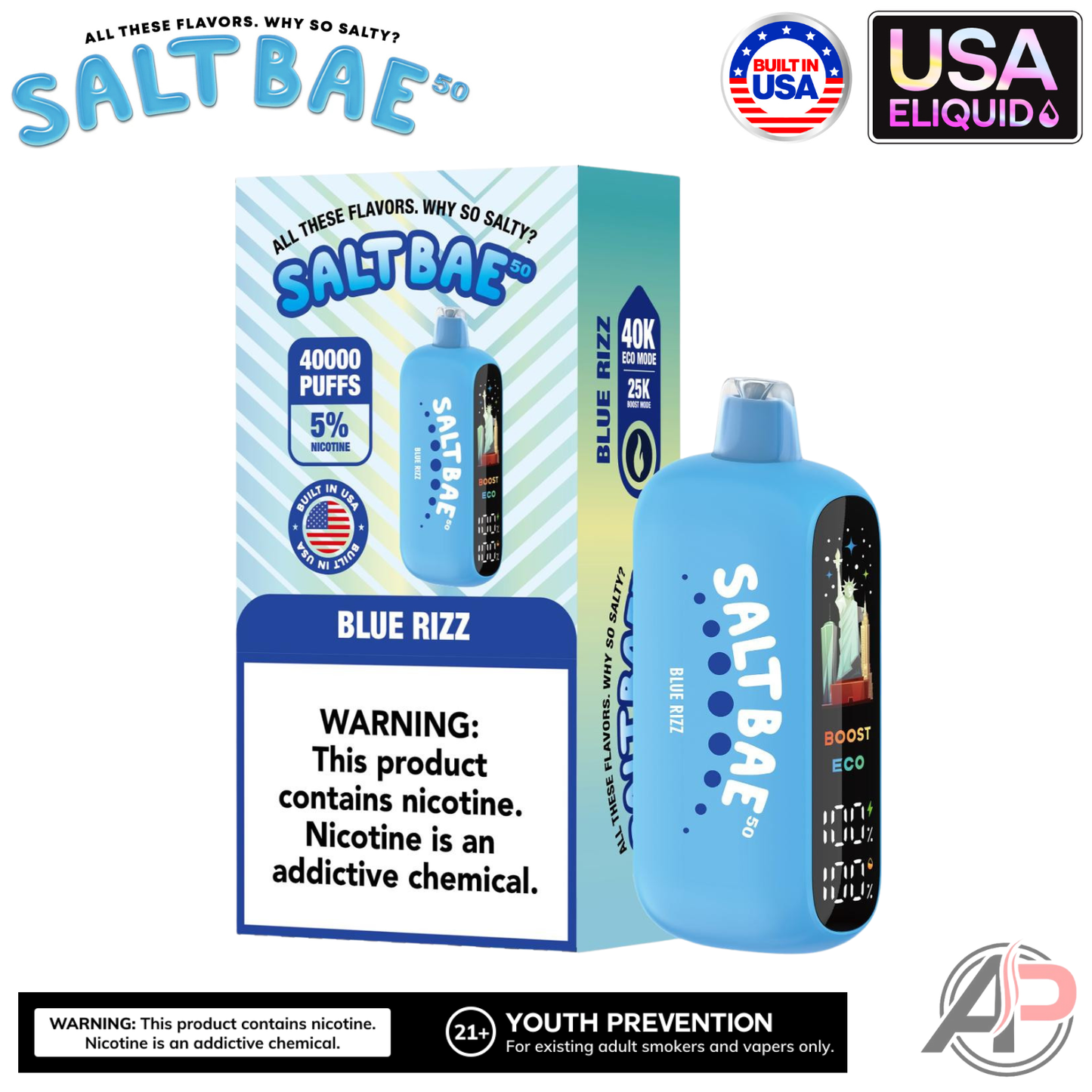 Salt Bae 50 40k Puffs Disposable Vape Device