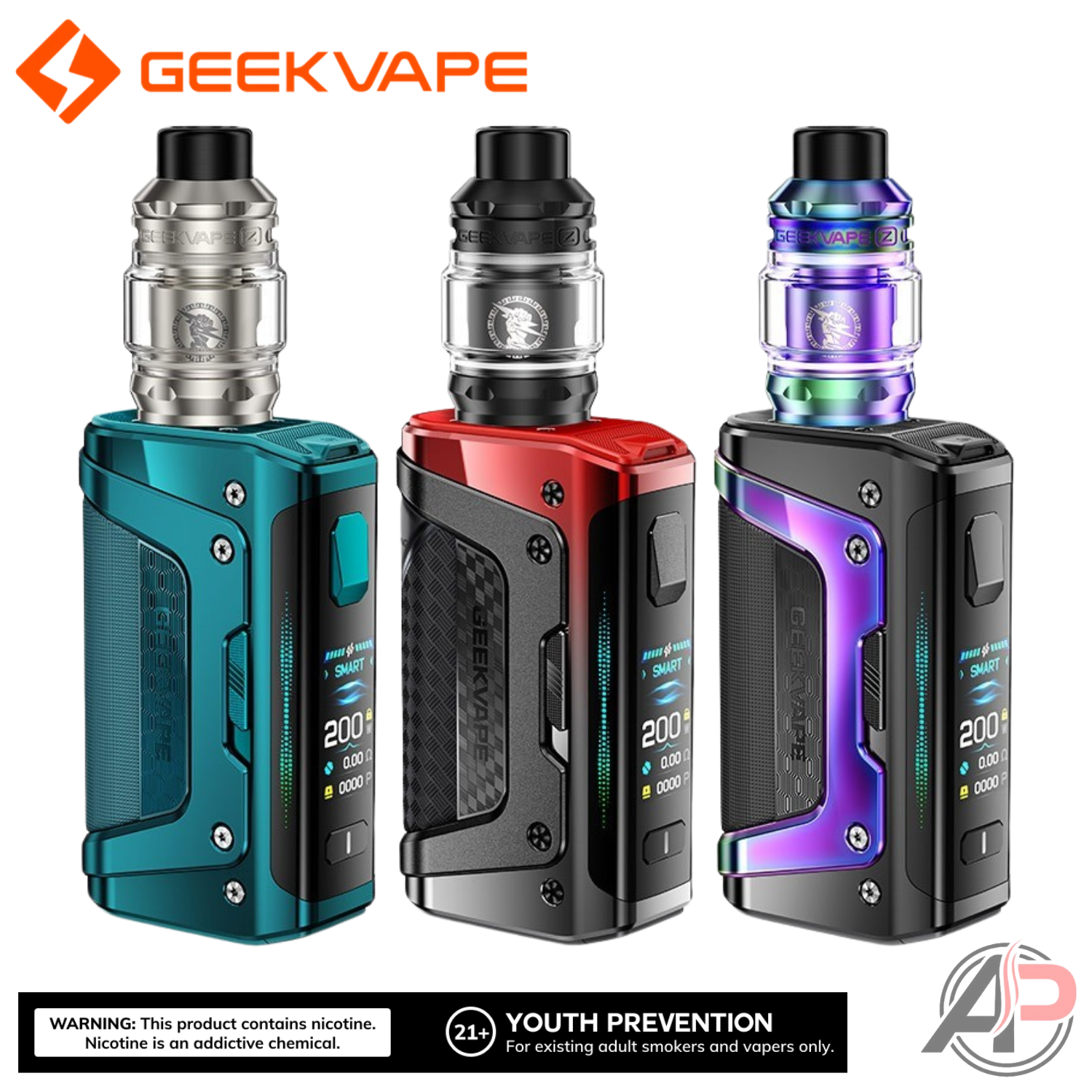 Geek Vape Aegis Legend 5 200W Mod Starter Kit Device Apvs Geek Vape Aegis Legend 5 200W Mod Starter Kit Device Apvs