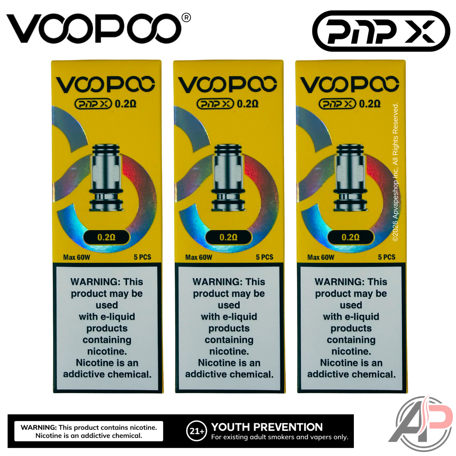 Voopoo PNP-X Replacement Coils 5 Pack Apvs Voopoo PNP-X Replacement Coils 5 Pack Apvs