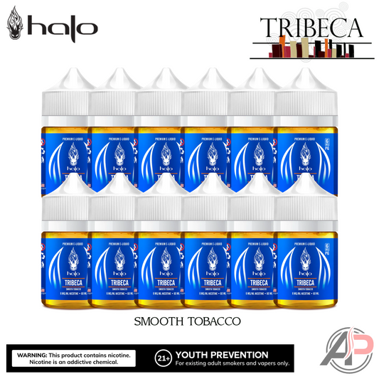 Halo Tribeca Smooth Tobacco E-Liquid 60ml 12 Bottle Bundle Box