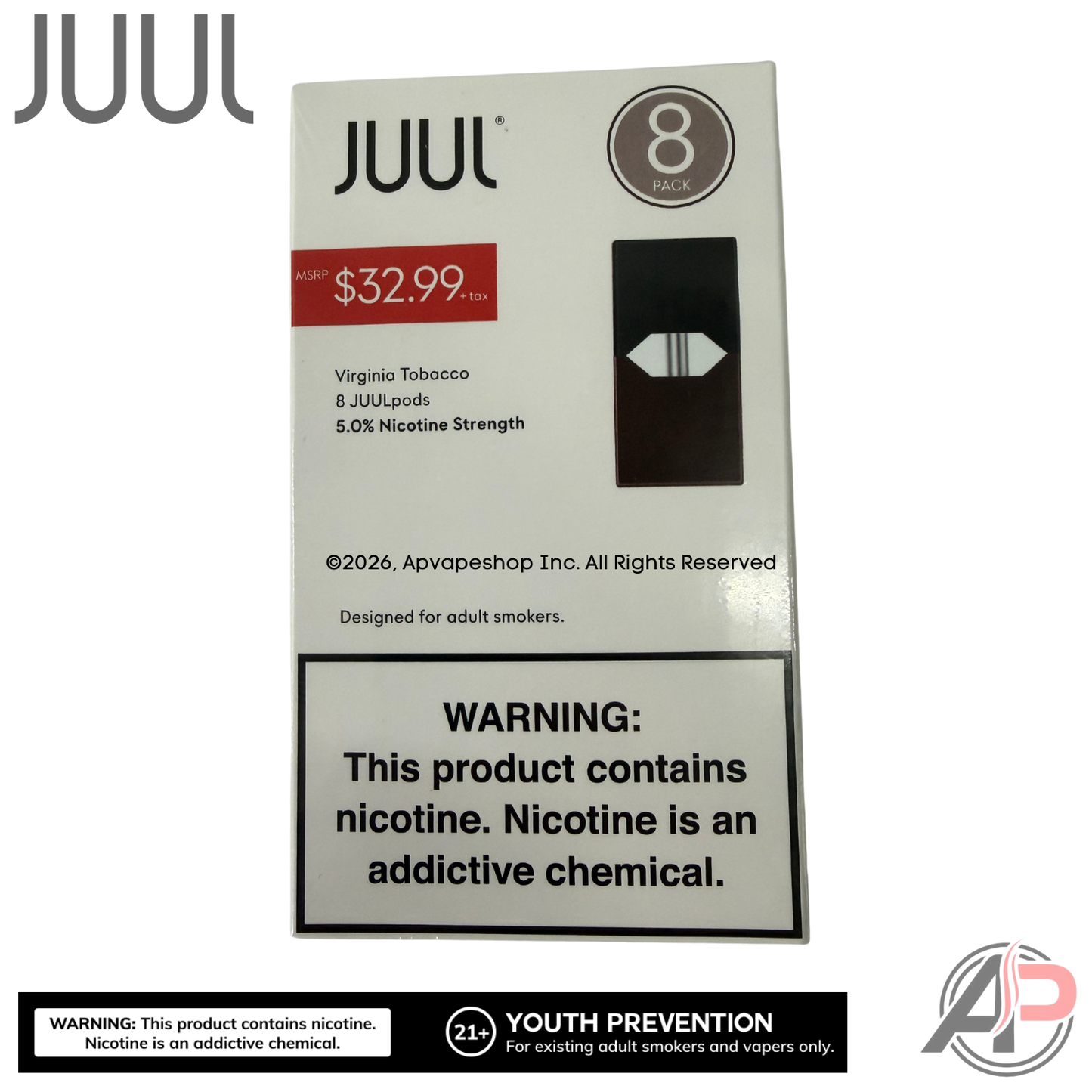 Juul Pods Virginia Tobacco 8 Pod Pack