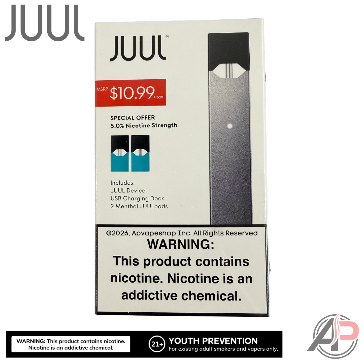 JUUL Menthol Starter Kit 2 Pods + Device