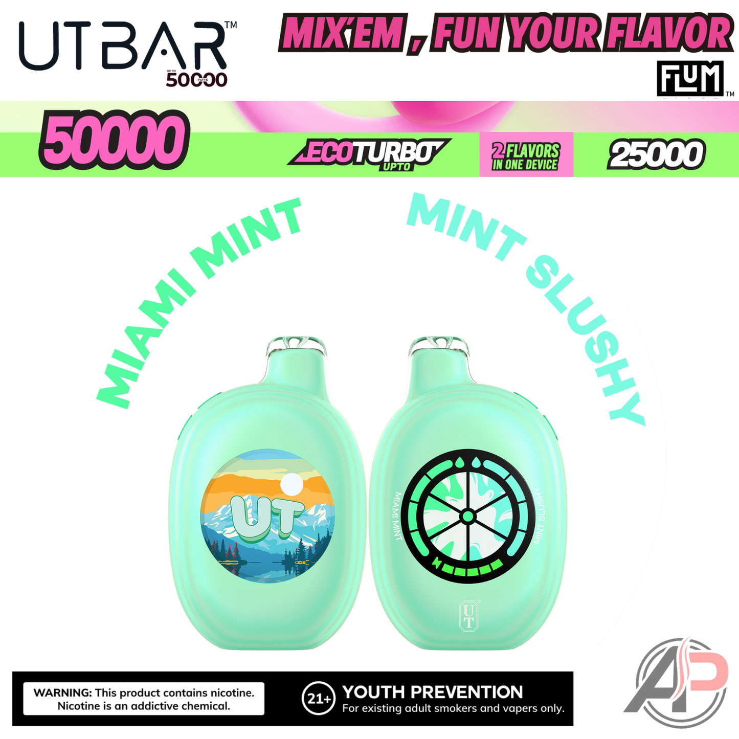 Flum UT Bar 50000 Puffs Disposable Vape Device