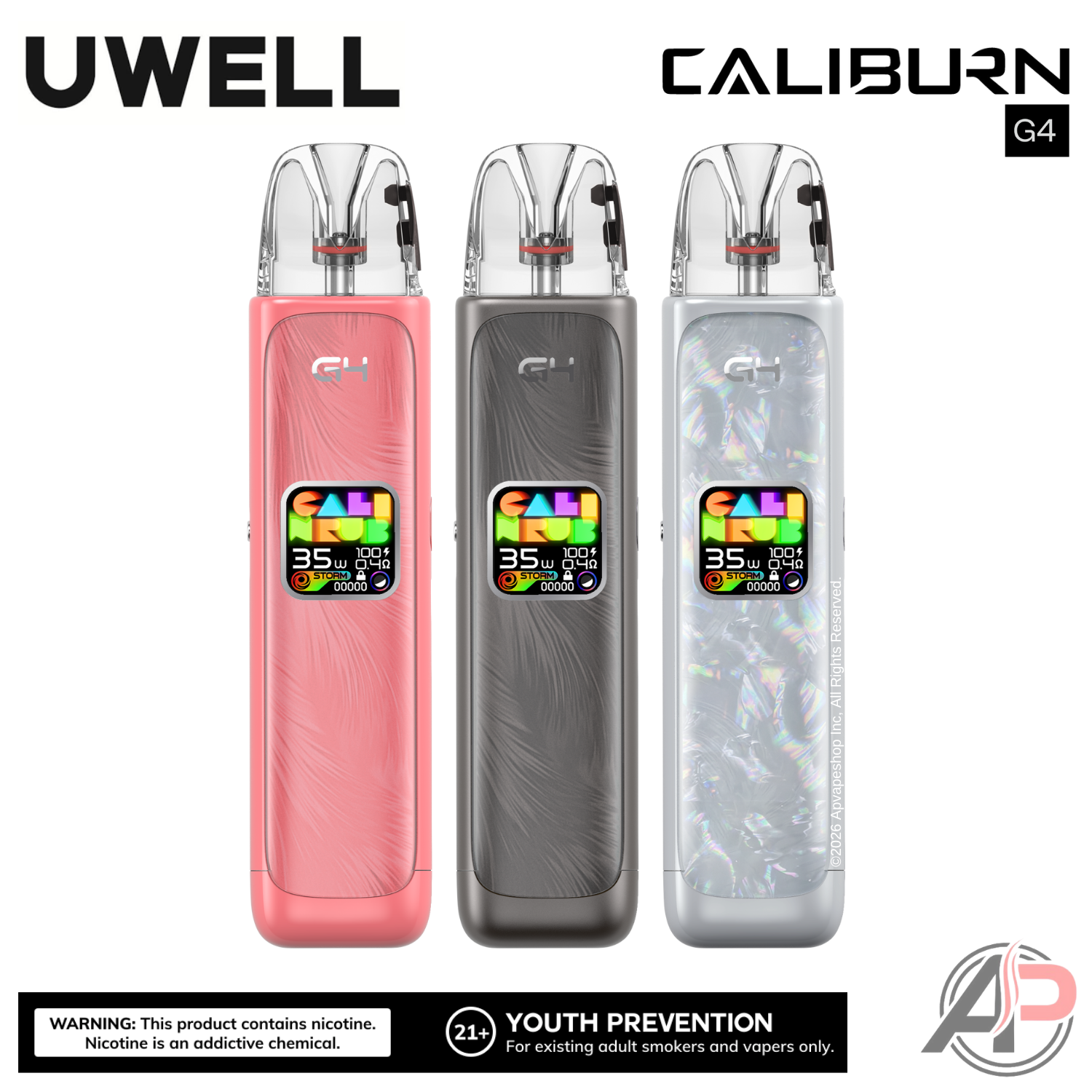 Uwell Caliburn G4 Pod System Starter Kit Device Apvs Uwell Caliburn G4 Pod System Starter Kit Device Apvs