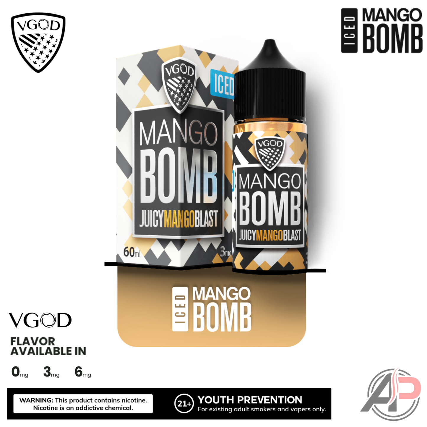 Vgod Iced Mango Bomb E-Liquid 60mL