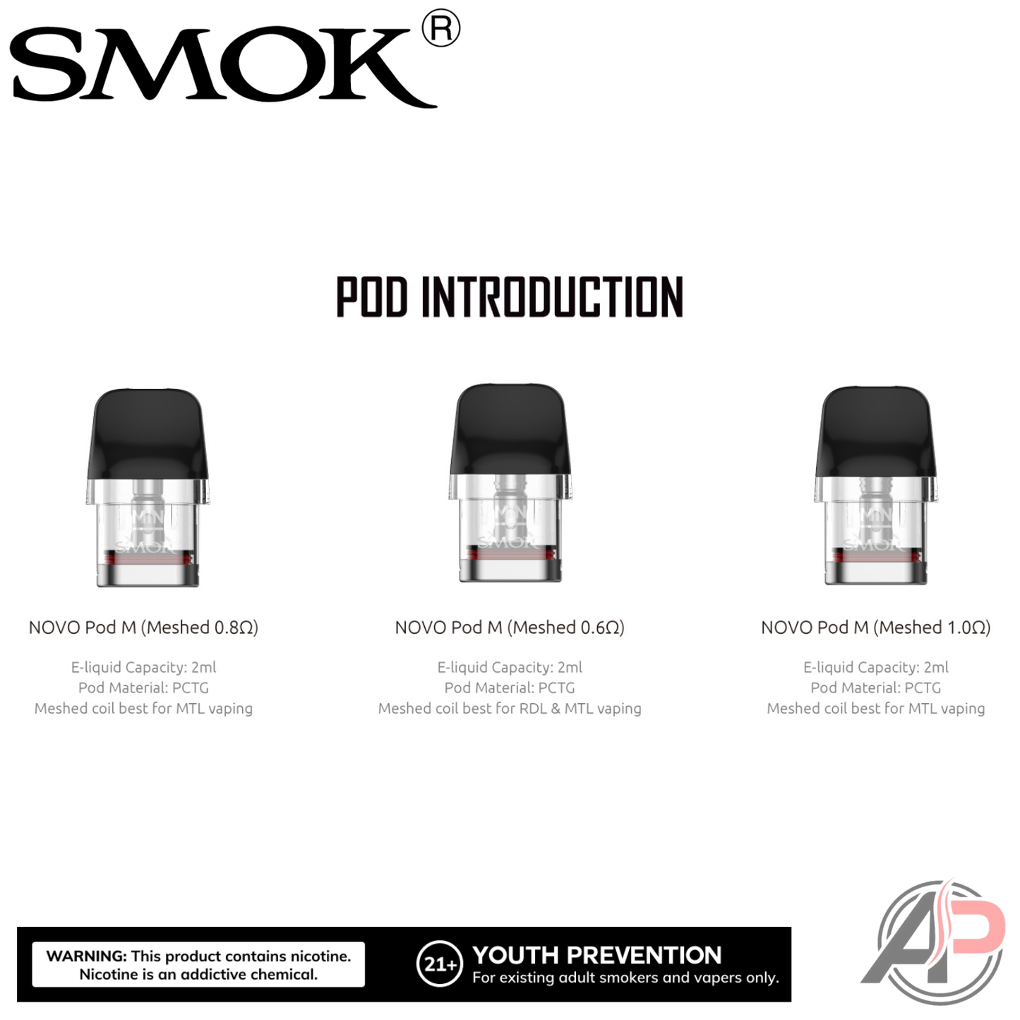 Smok Novo M Replacement Pods 3 Pack