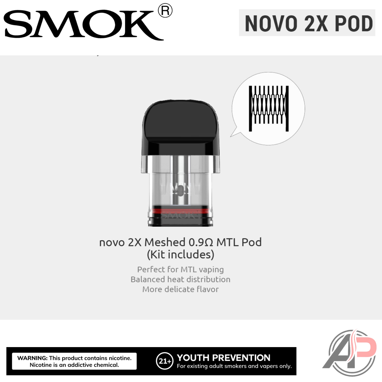 Smok Novo 2x Replacement Pods 3 Pack