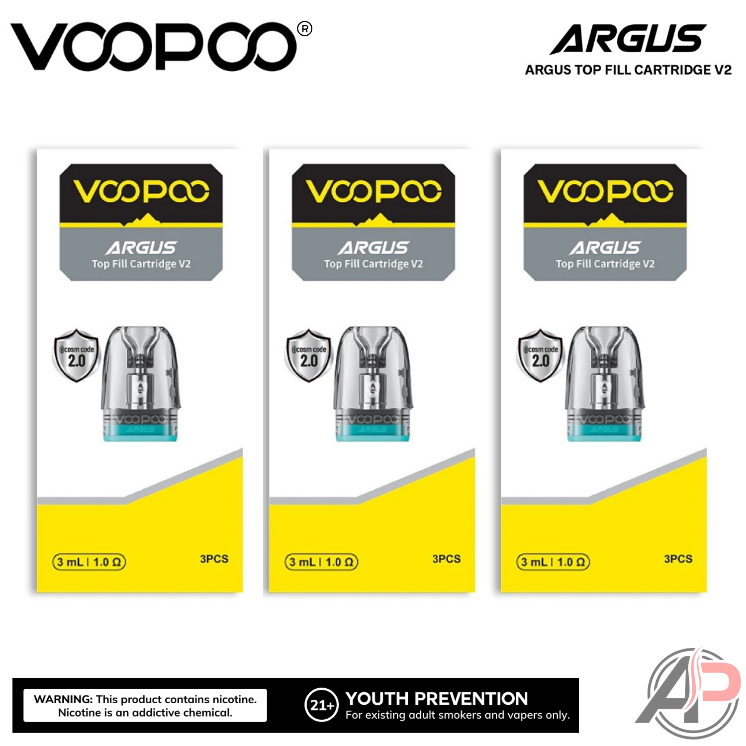 Voopoo Argus V2 Top Fill Replacement Pods 3 Pack Apvs Voopoo Argus V2 Top Fill Replacement Pods 3 Pack Apvs