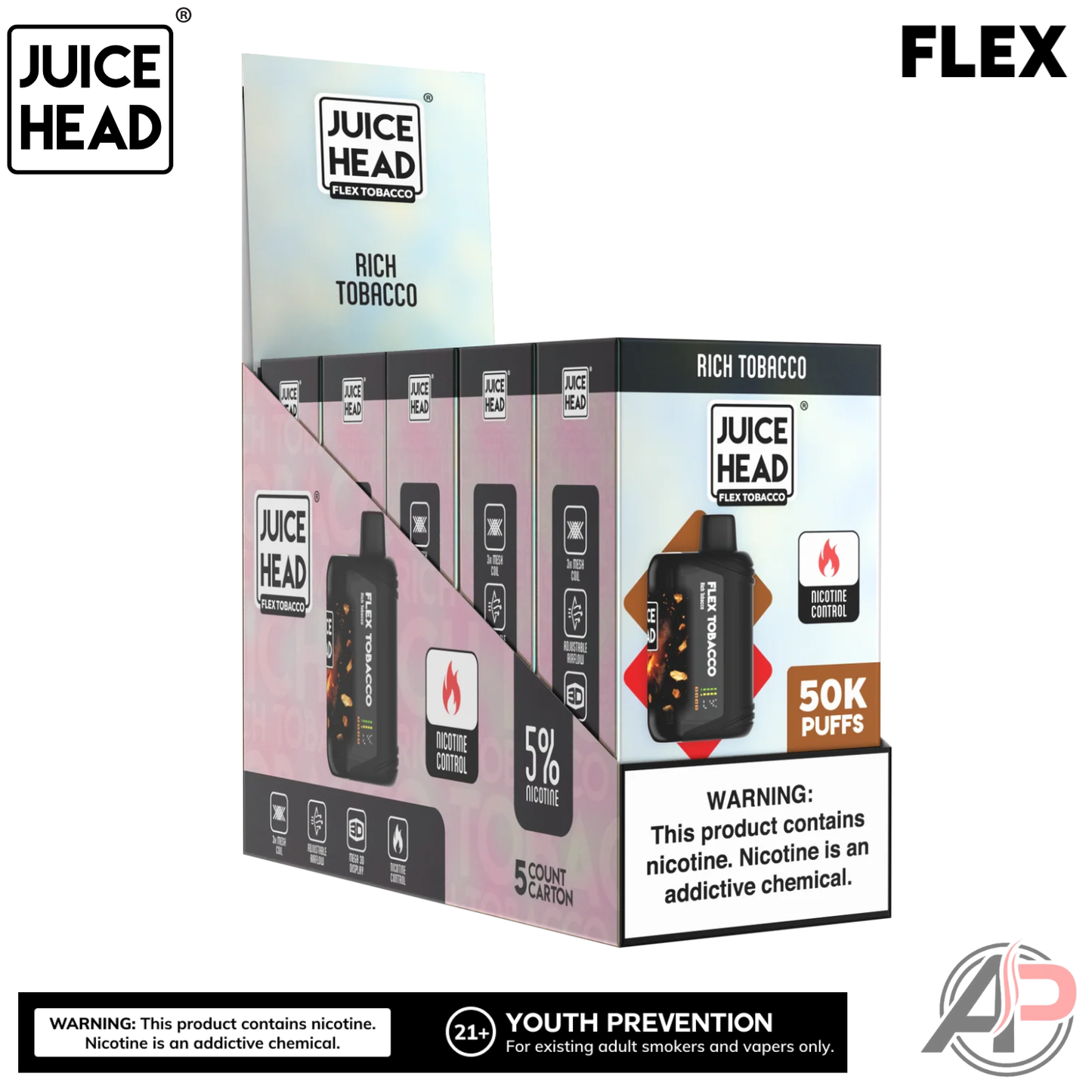 Juice Head Flex Freeze 50,000 Puffs Disposable Vape Device