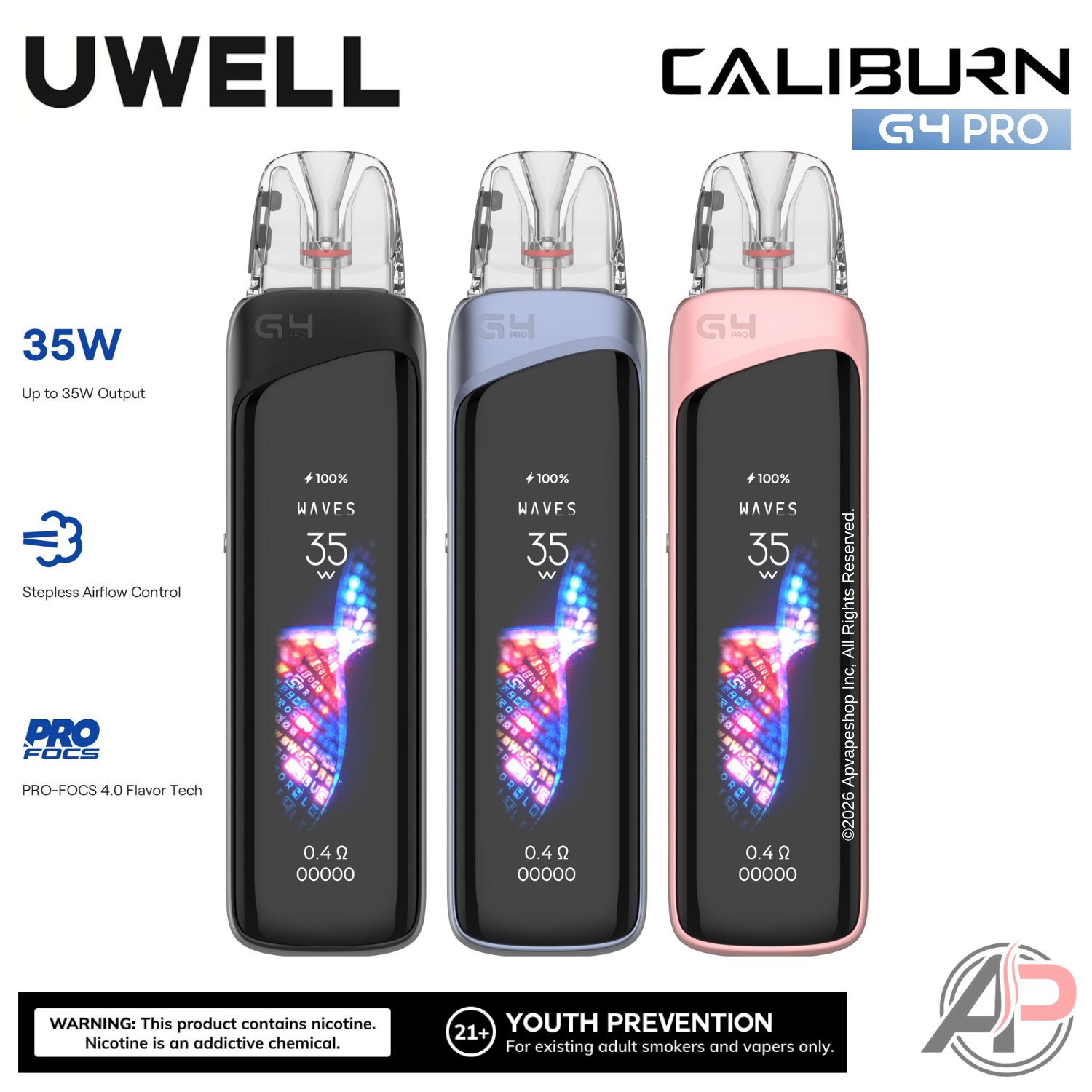 uwell caliburn g4pro Uwell Caliburn G4 Pro Pod System Kit 1800mAh