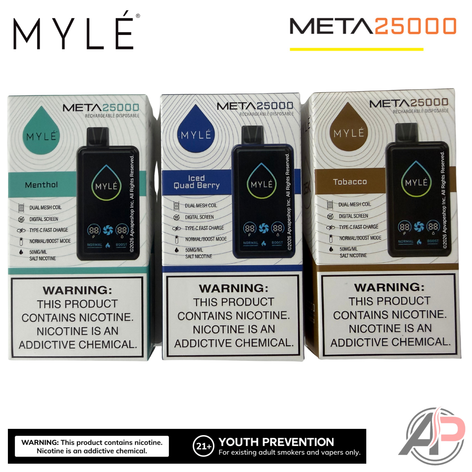 Myle Meta 25,000 Puffs Disposable Vape Device Apvs Myle Meta 25,000 Puffs Disposable Vape Device Apvs