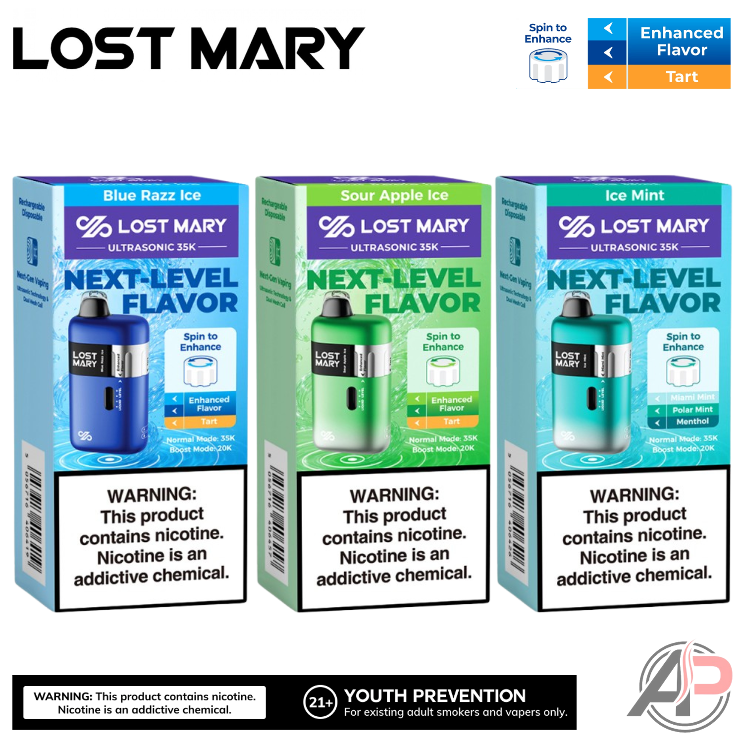Lost Mary Ultrasonic 35K Puffs Disposable Vape Device Apvs Lost Mary Ultrasonic 35K Puffs Disposable Vape Device Apvs