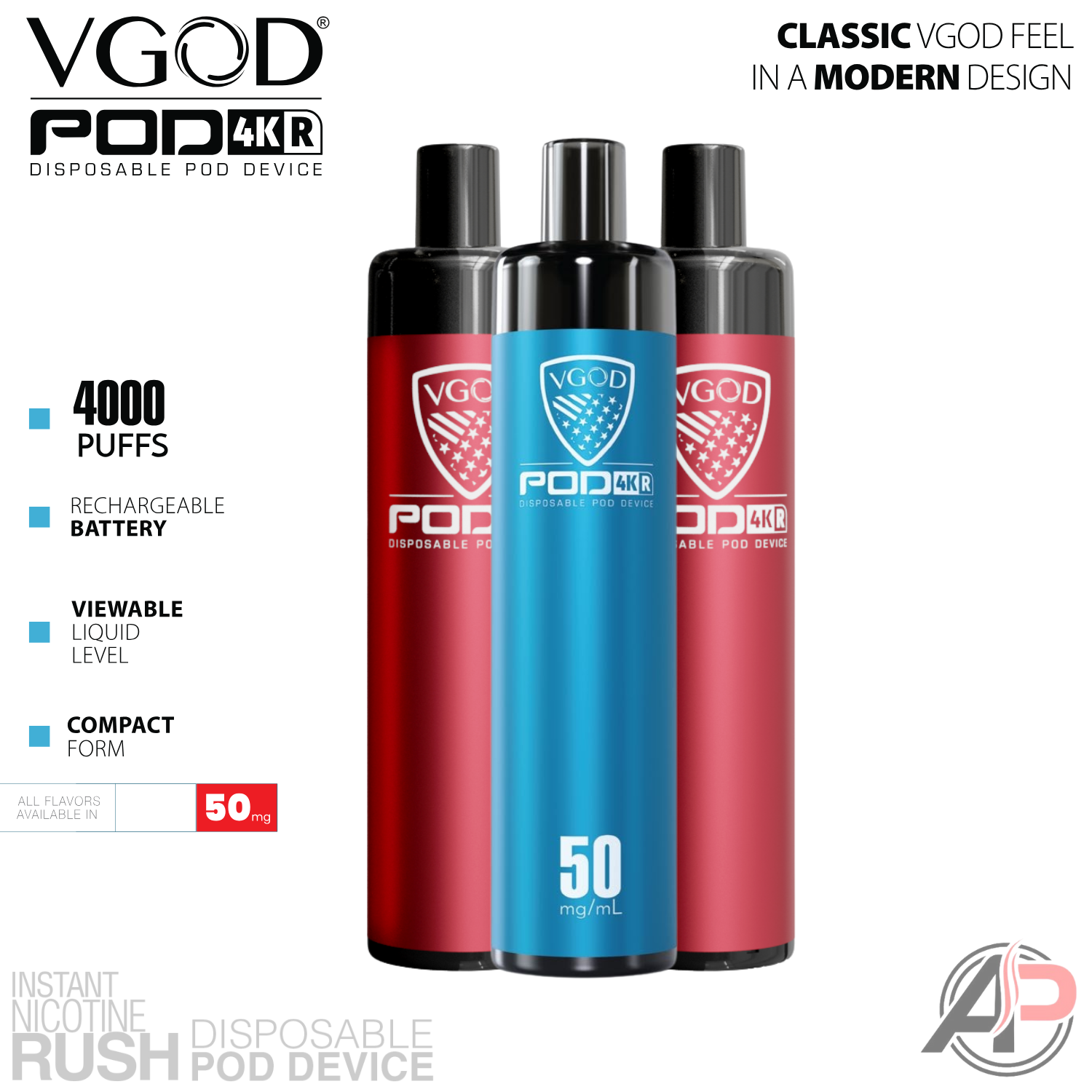 Vgod Pod 4KR Disposable Vape Device Apvs Vgod Pod 4KR Disposable Vape Device Apvs