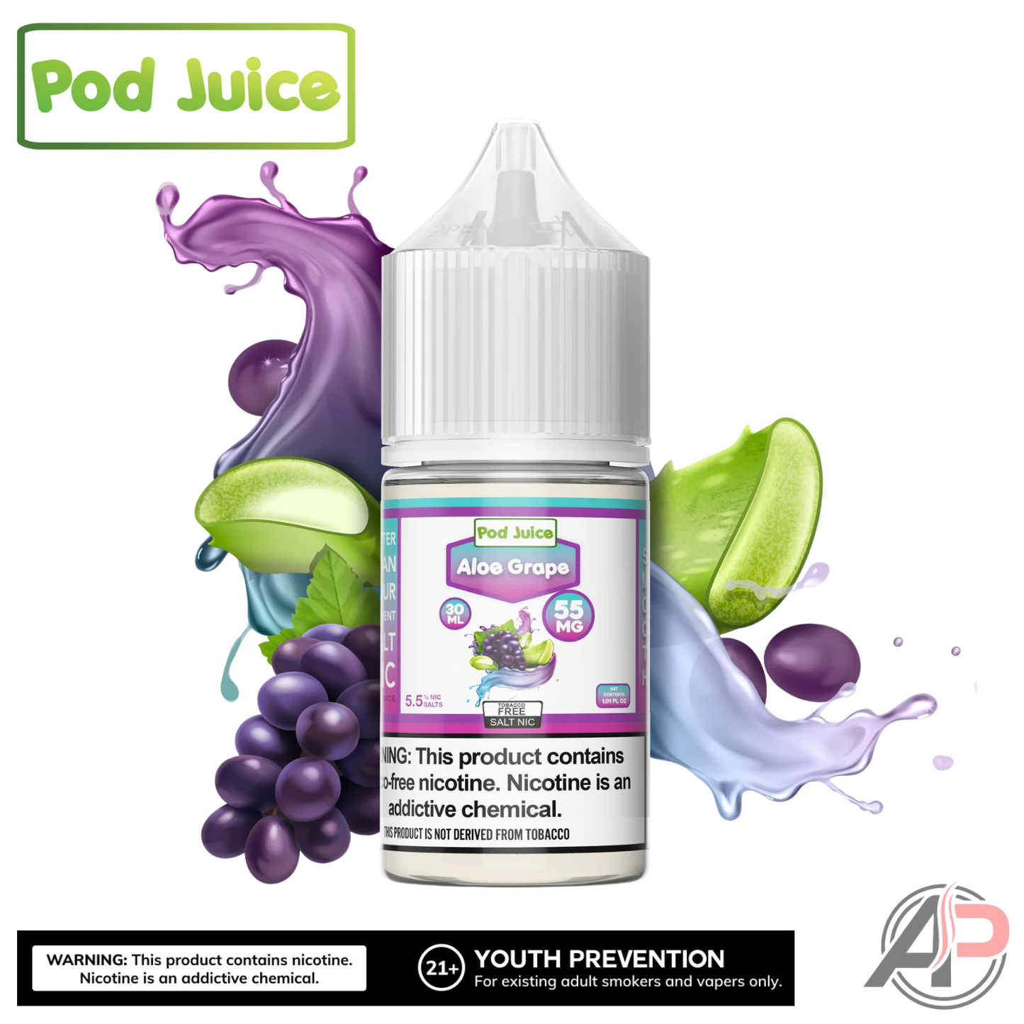 Pod Juice Aloe Grape Salt Nicotine 30mL