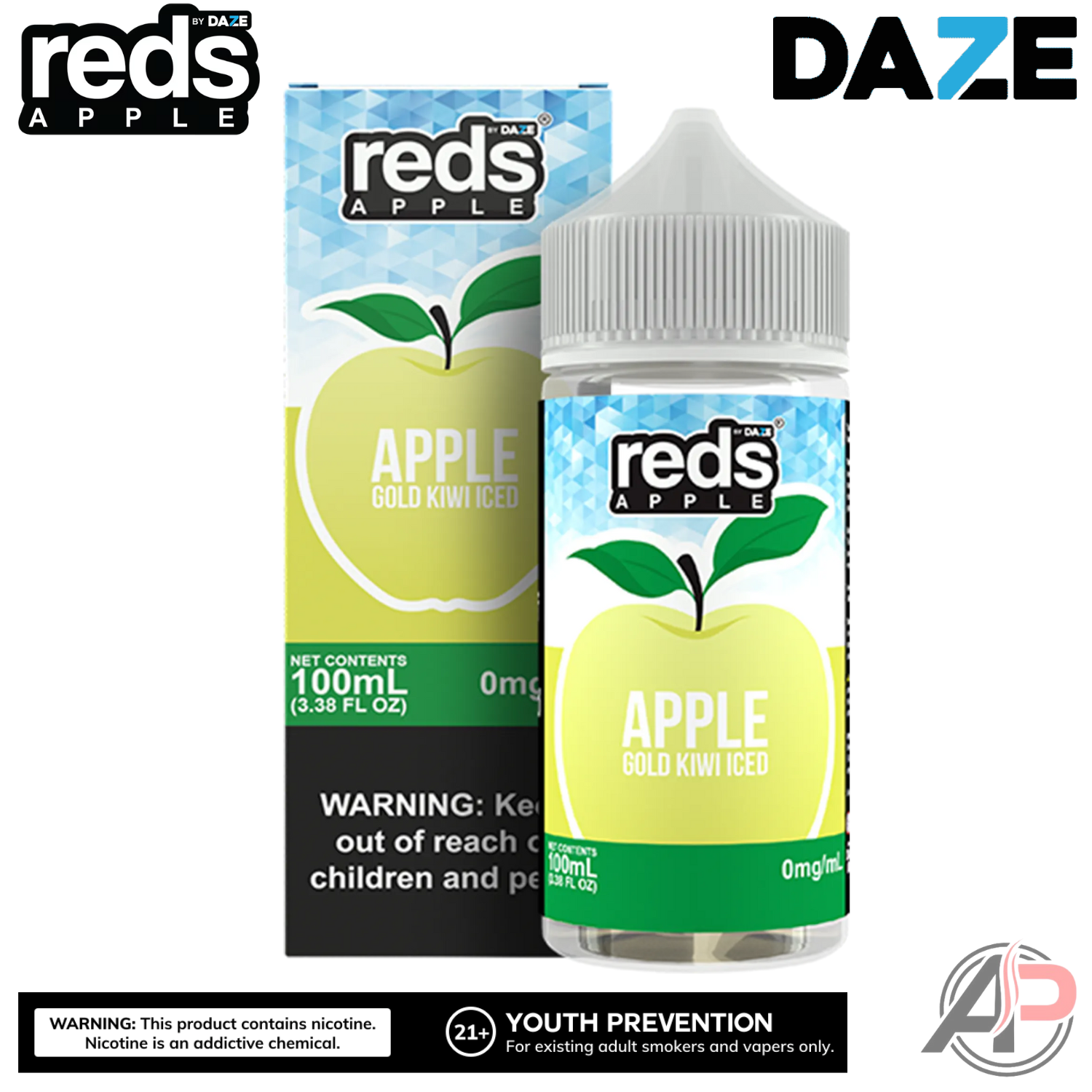 7 Daze Reds Apple Gold Kiwi Iced E-Liquid 100mL