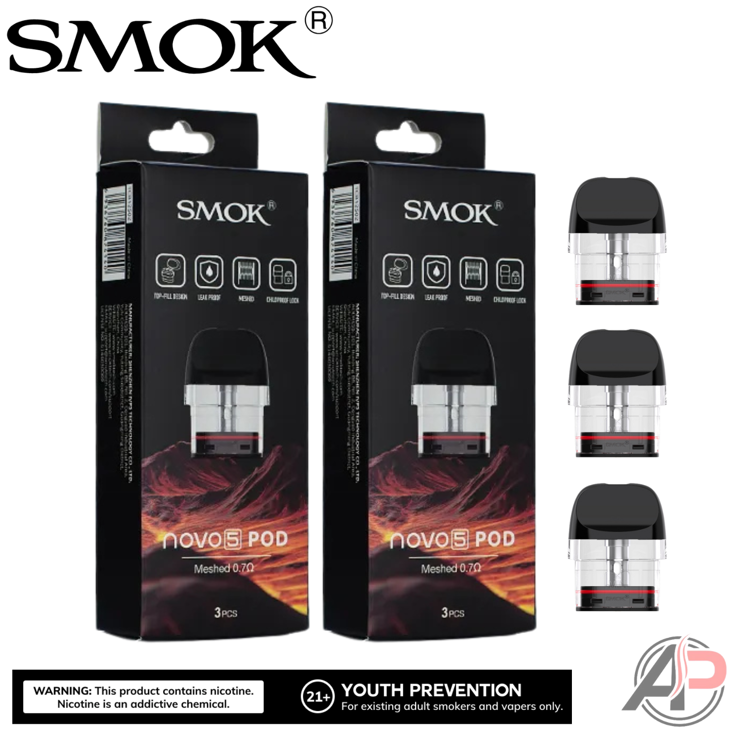 Smok Novo 5 Replacement Pods 3 Pack Apvs Smok Novo 5 Replacement Pods 3 Pack Apvs