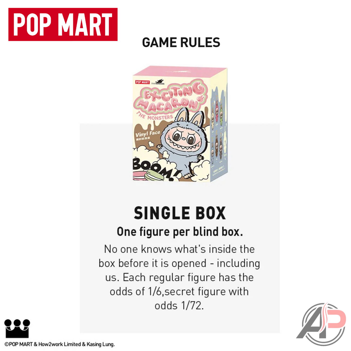 Pop Mart Labubu The Monsters Exciting Macaron Series Vinyl Face Blind Box