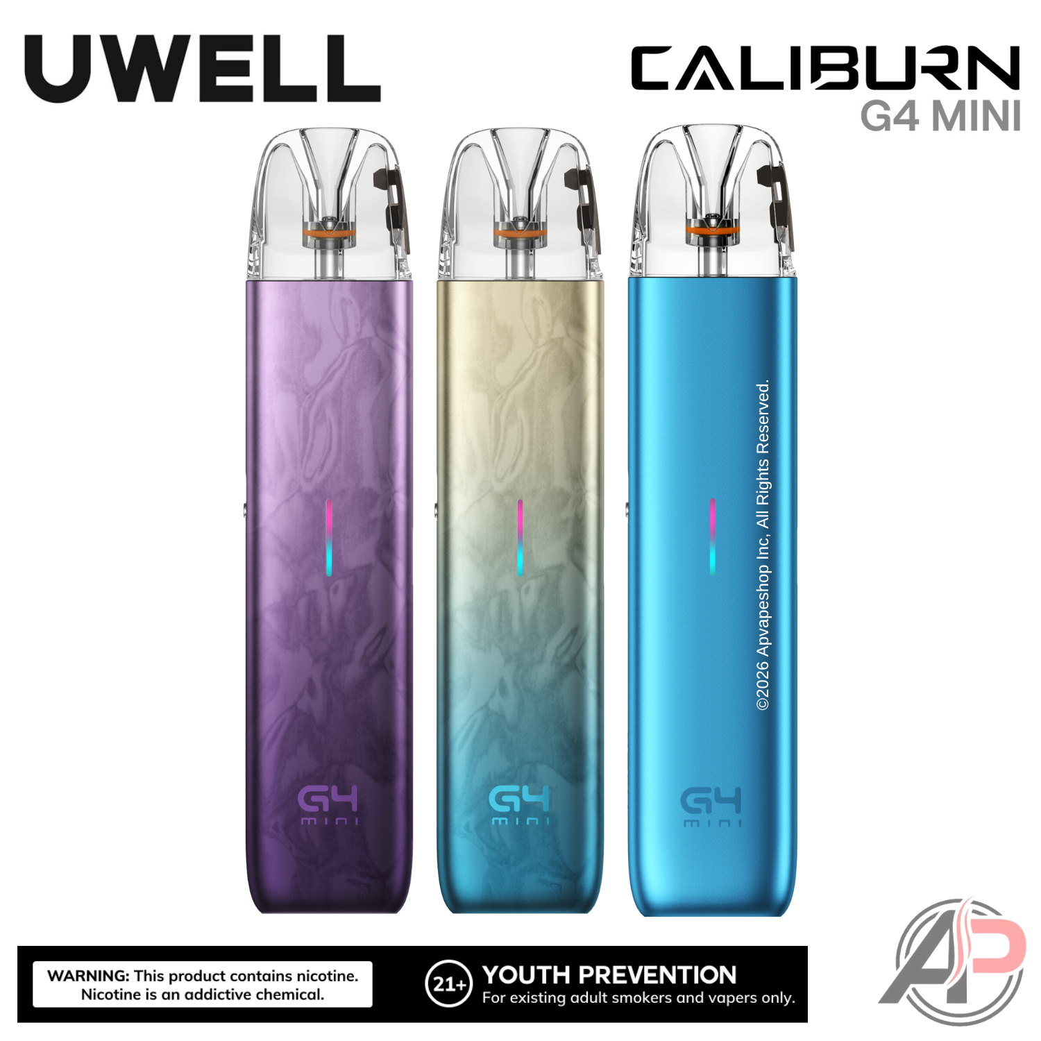 Uwell Caliburn G4 Mini Pods System Starter Kit Device – Apvs