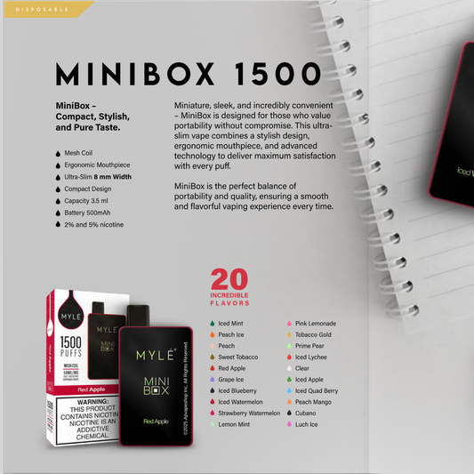 Myle Mini Box 1500 Puffs Disposable Vape Device