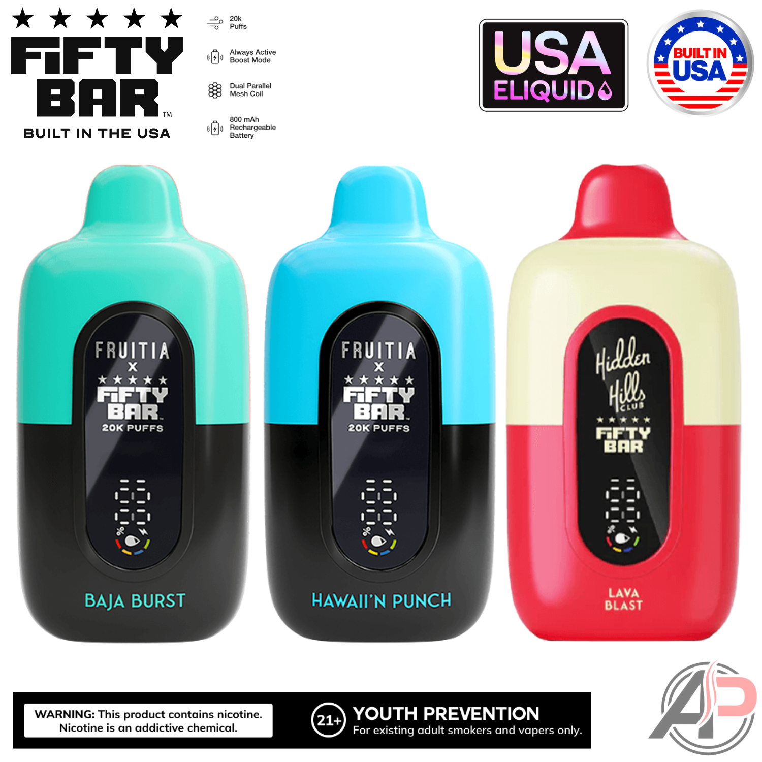 Fifty Bar V2 20000 Puffs Disposable Vape Device Apvs Fifty Bar V2 20000 Puffs Disposable Vape Device Apvs