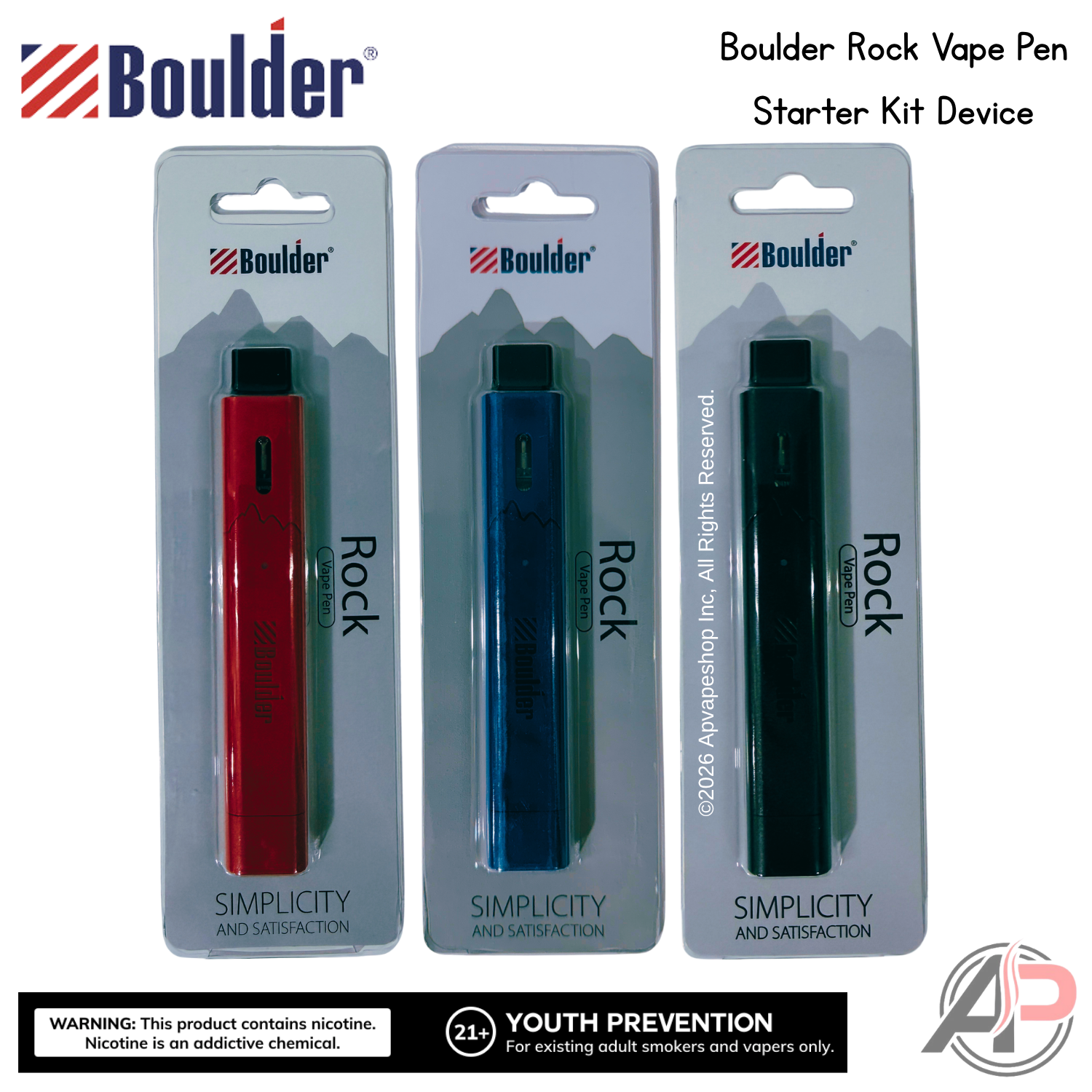 Boulder Rock Vape Pen Starter Kit Device Apvs Boulder Rock Vape Pen Starter Kit Device Apvs
