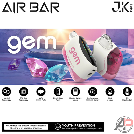Air Bar Gem 50k Puffs Disposable Vape Device
