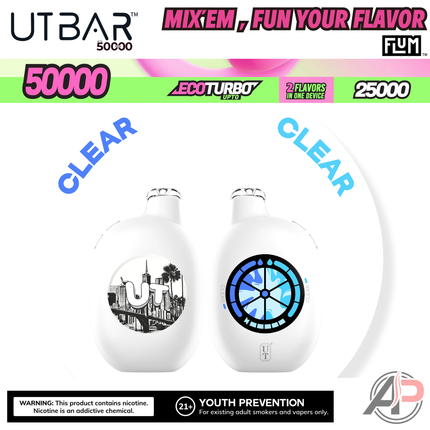 Flum UT Bar 50000 Puffs Disposable Vape Device