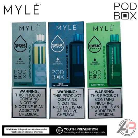 Myle Pod Box 35,000 Puffs Disposable Vape Device Kit