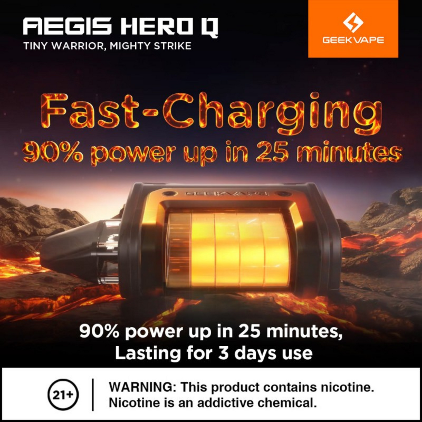 Geek Vape Aegis Hero Q 30W Pod System Starter Kit Device