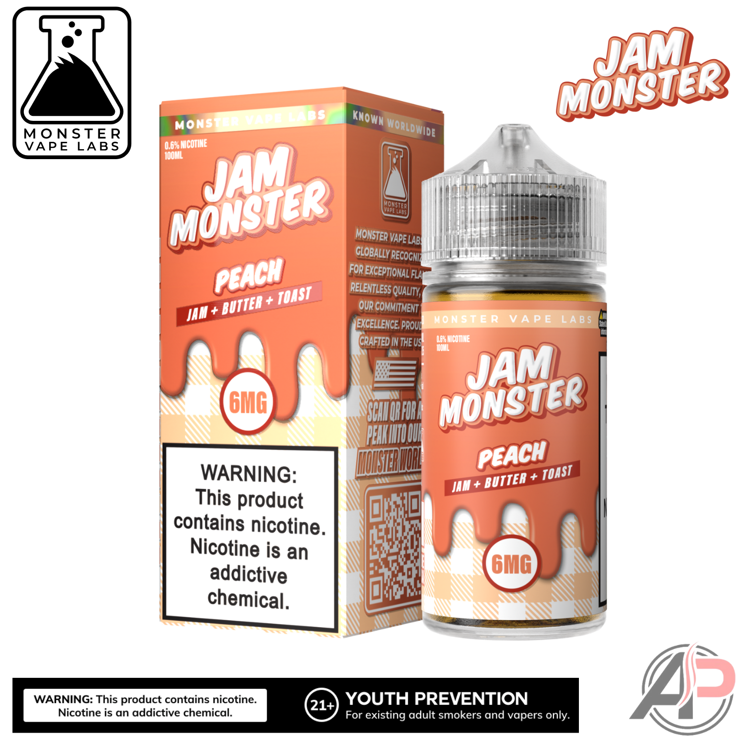 jam monster vape juice near me Peach E-Liquid By Jam Monster Vape Labs 100mL – Apvs