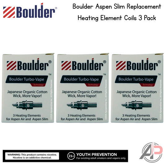 Boulder Aspen Slim Replacement Heating Element Coils 3 Pack