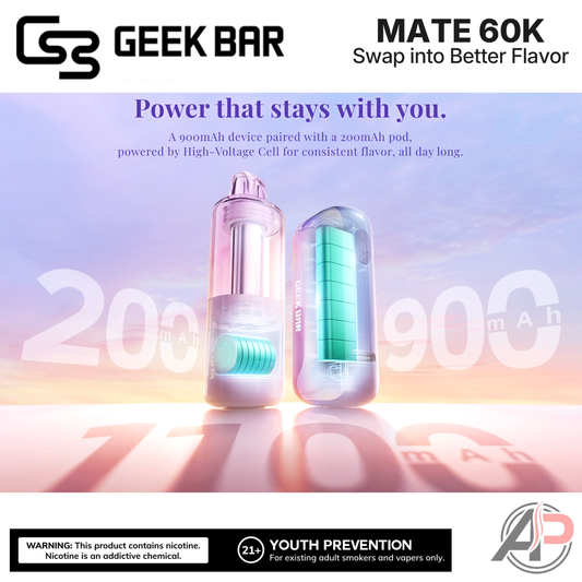 Geek Bar Mate 60,000 Puffs Disposable Vape Device Kit