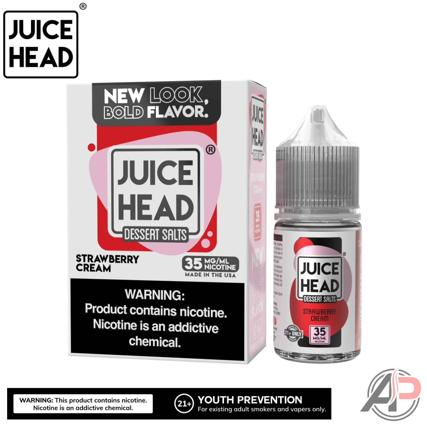 Juice Head Strawberry Cream E-Liquid 100mL