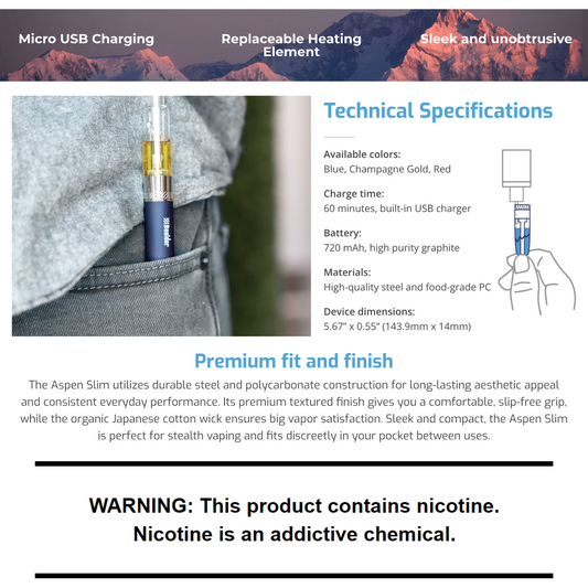 Boulder Aspen Slim Starter Kit Device