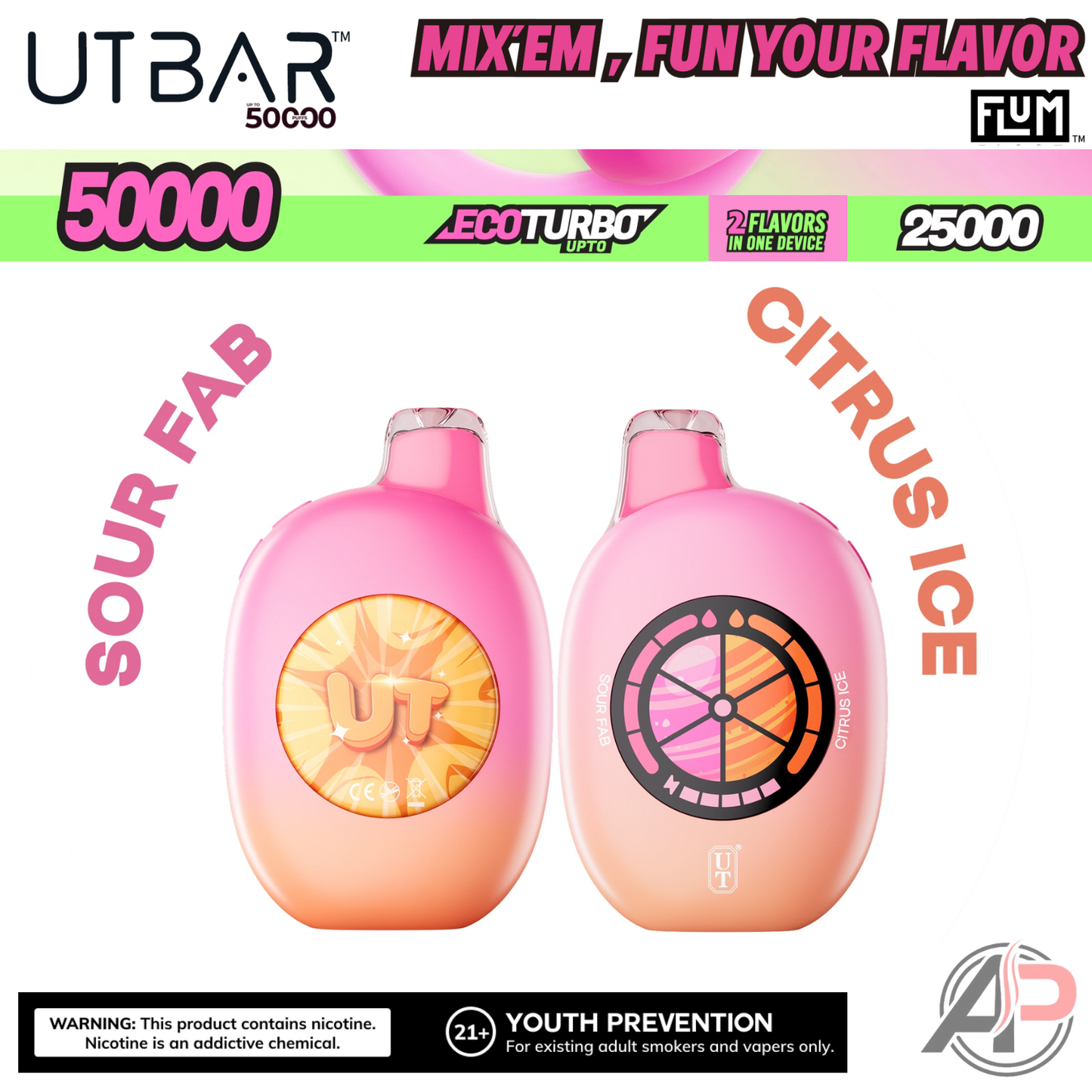 Flum UT Bar 50000 Puffs Disposable Vape Device