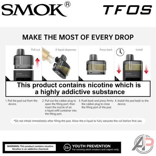 Smok TFOS Replacement Pods 2 Pack