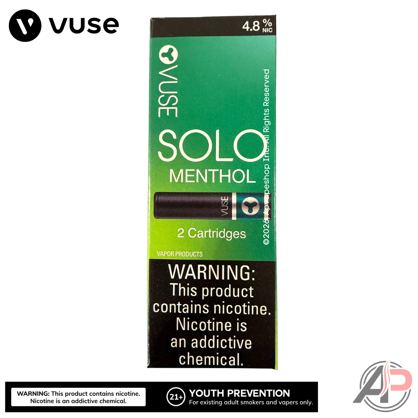 Vuse Solo Menthol Cartridge 2 Pack