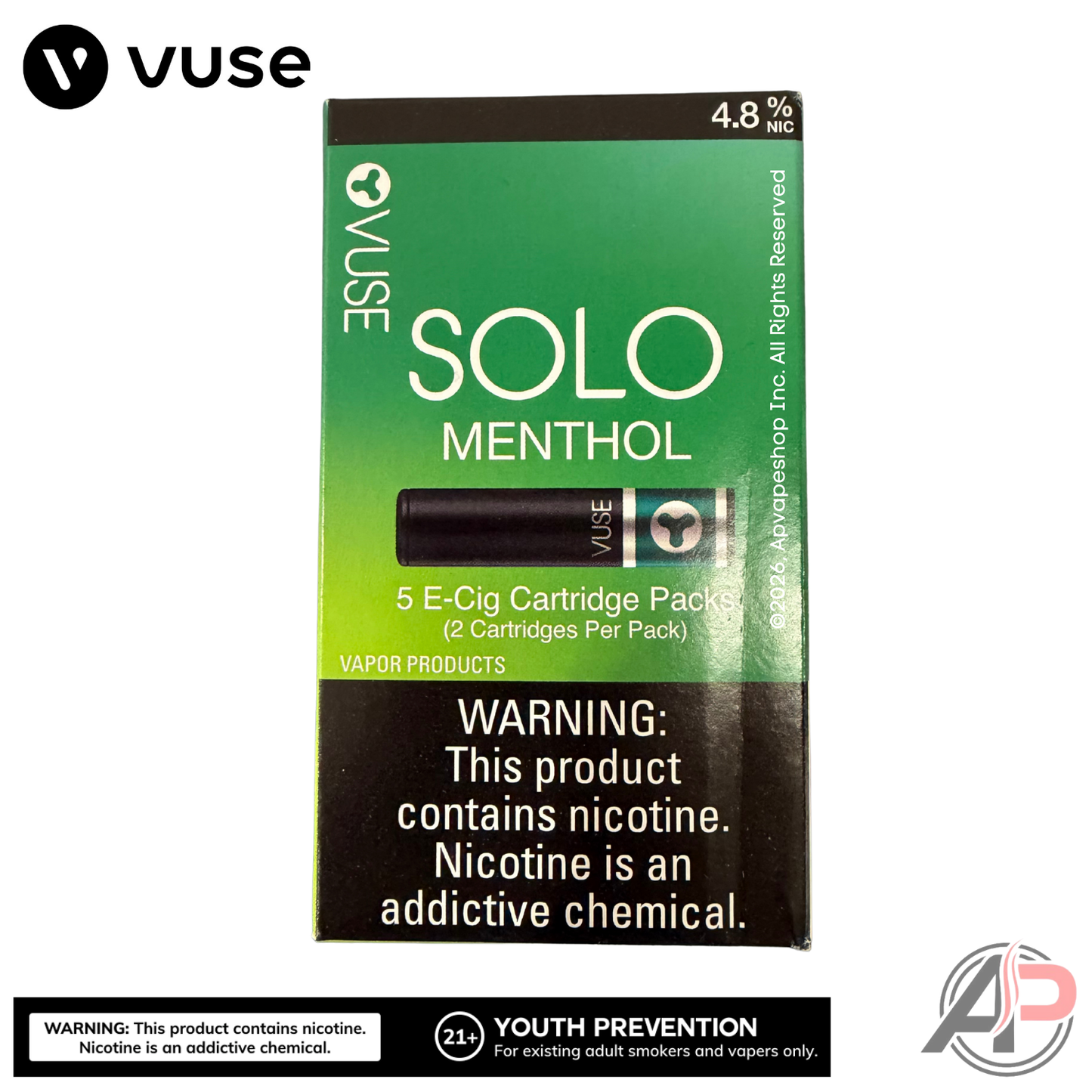Vuse Solo Menthol Cartridge 2 Pack