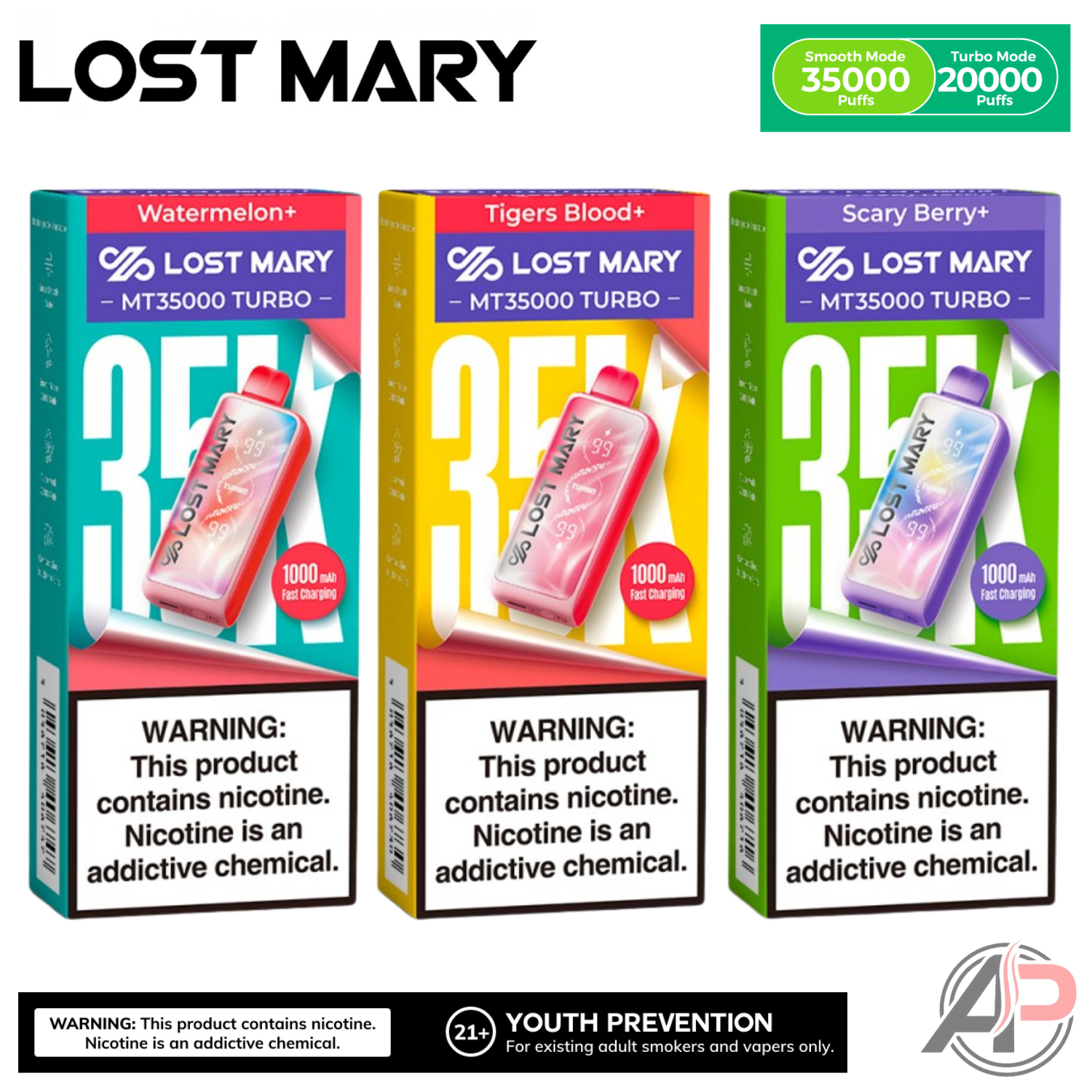 Lost Mary MT35000 Turbo Disposable Vape Device Apvs Lost Mary MT35000 Turbo Disposable Vape Device Apvs