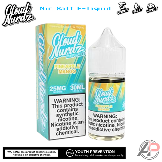 Cloud Nurdz Pineapple Mango Iced E-Liquid 100mL