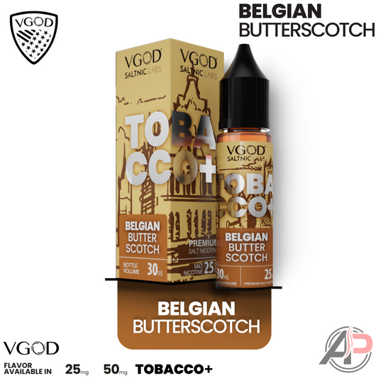 VGOD Tobacco Plus Belgian Butterscotch 30mL Salt Nic