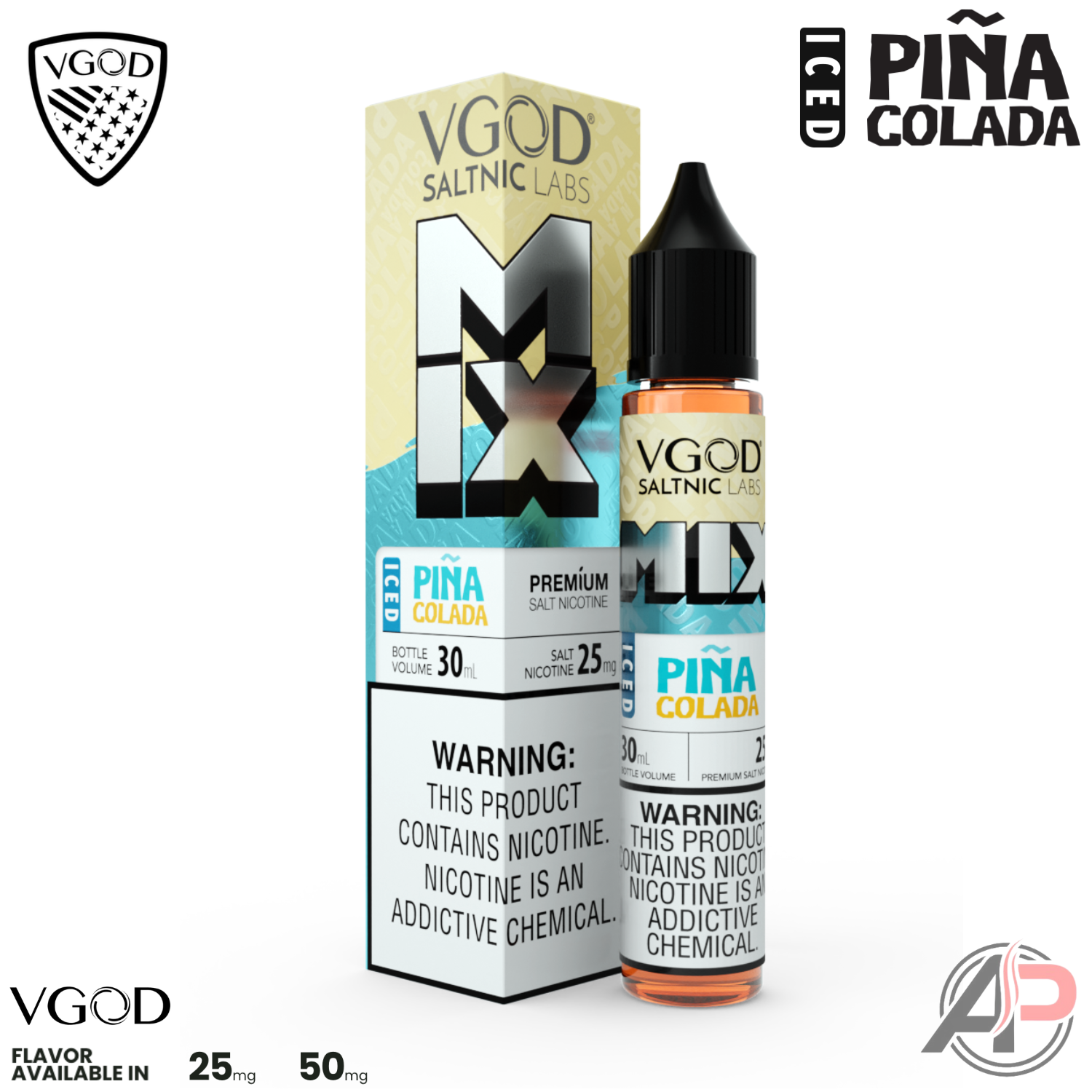 VGOD Mix Iced Pina Colada 30mL Salt Nic Apvs VGOD Mix Iced Pina Colada 30mL Salt Nic Apvs