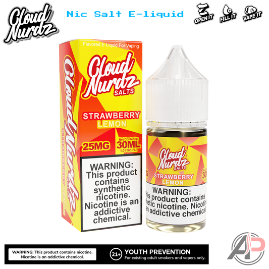 Cloud Nurdz Strawberry Lemon E-Liquid 100mL