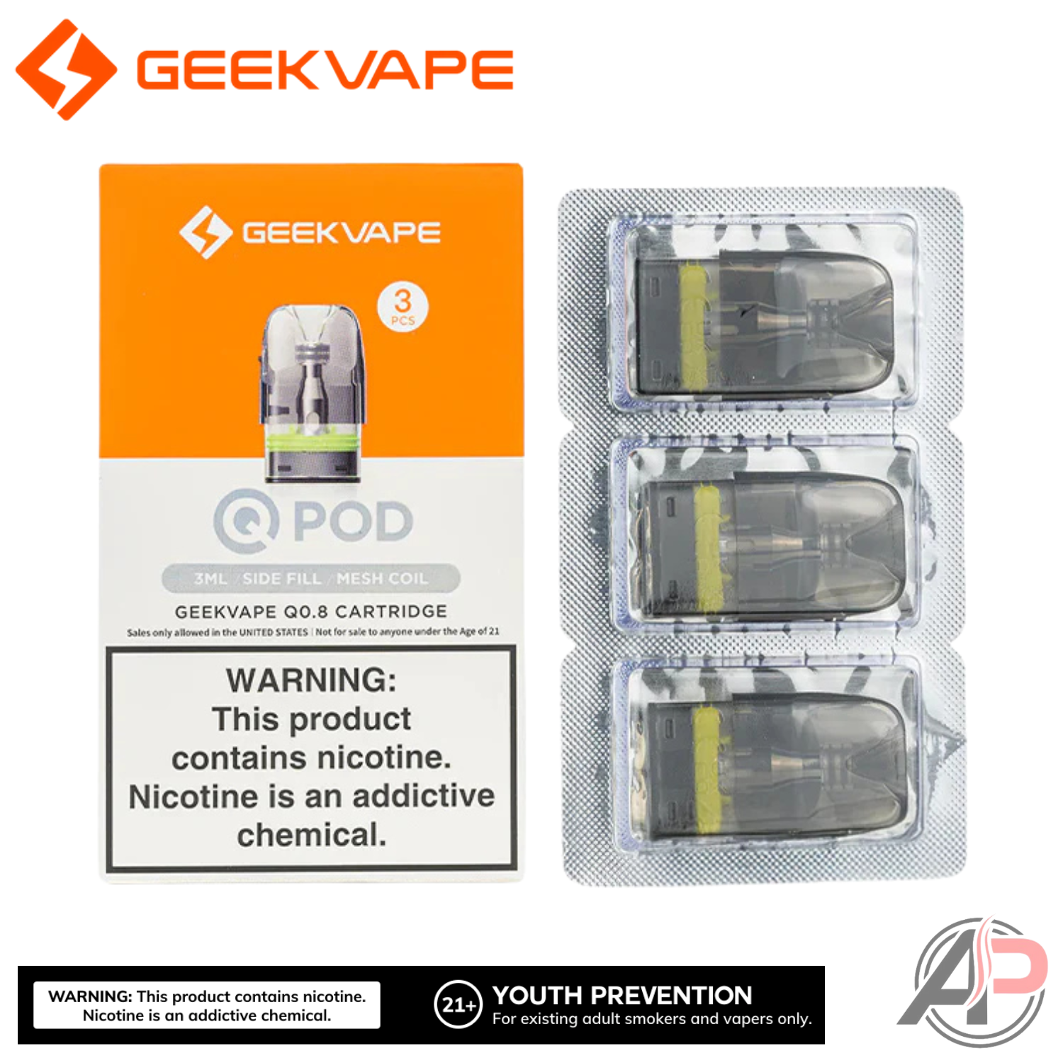 Geek Vape Q Replacement Pod Cartridges 3 Pack Apvs Geek Vape Q Replacement Pod Cartridges 3 Pack Apvs