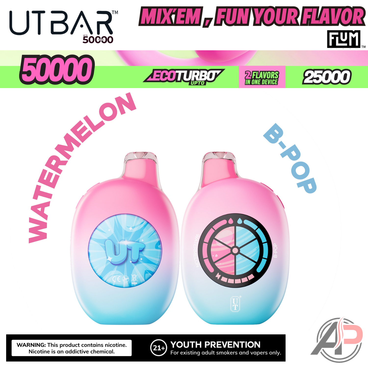 Flum UT Bar 50000 Puffs Disposable Vape Device